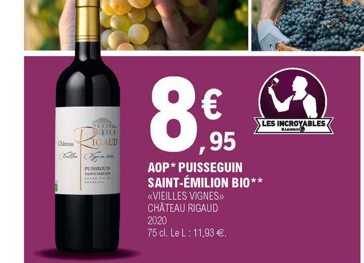 aop puisseguin saint-émilion bio "vieilles vignes" château rigaud 2020
