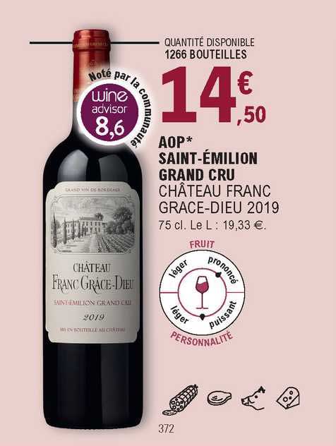 aop saint-émilion grand cru château franc grace-dieu 2019