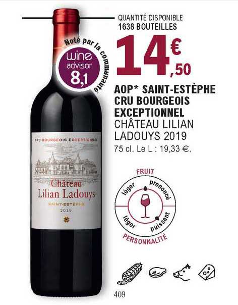 aop saint-estèphe cru bourgeois exceptionnel château lilian ladouys 2019