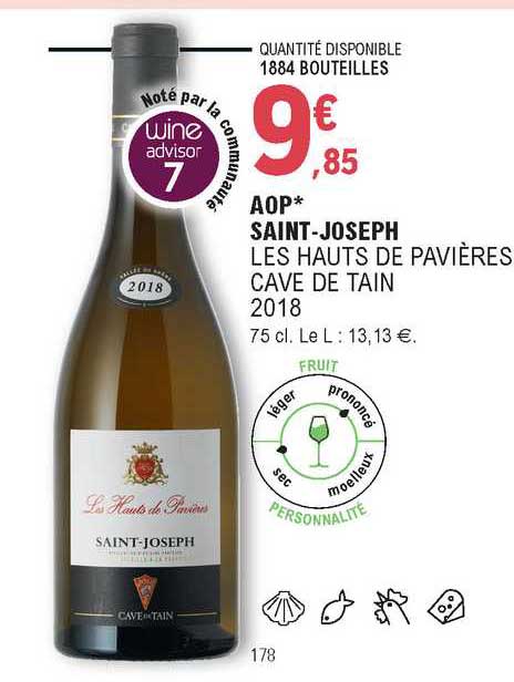 aop saint-joseph les hauts de pavières cave de tain 2018