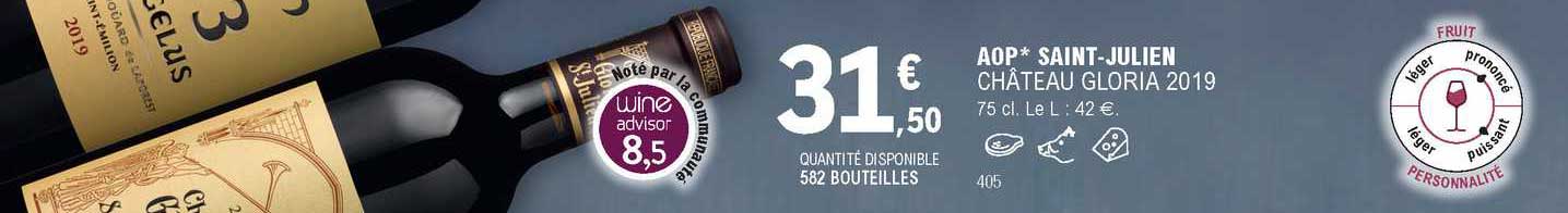 aop saint-julien château gloria 2019