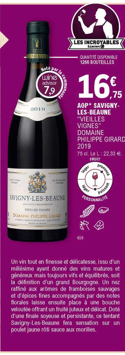 aop savigny-les-beaune "vieilles vignes" domaine philippe girard 2019