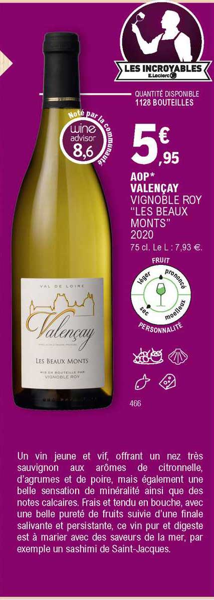 aop valençay vignoble roy "les beaux monts" 2020