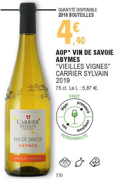 aop vin de savoie abymes "vieilles vignes" carrier sylvain 2019