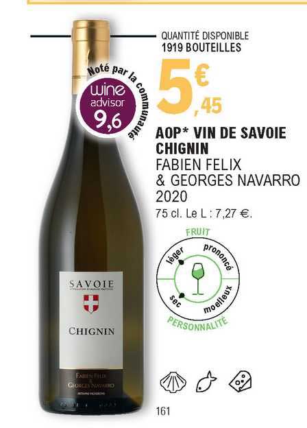 aop vin de savoie chignin fabien felix & georges navarro 2020