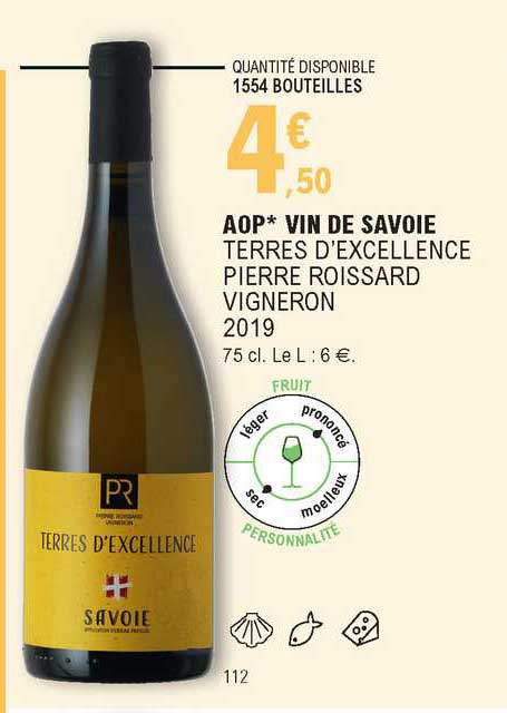 aop vin de savoie terres d'exellence pierre roissard vigneron 2019
