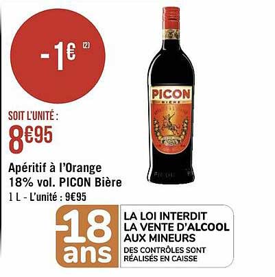 apéritif à l'orange 15% vol. picon bière