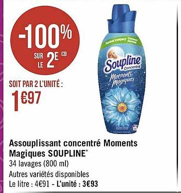assouplissant concentré moments magiques soupline