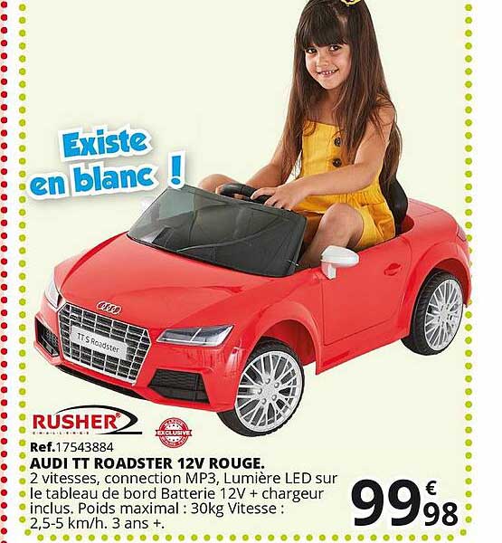 audi tt roadster 12v rouge rusher