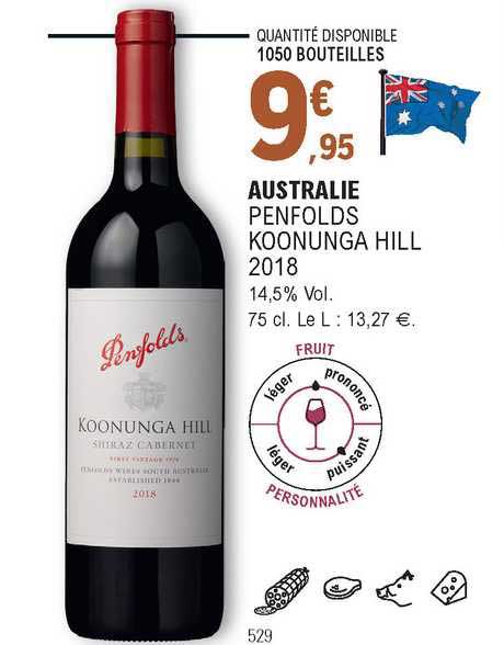 australie penfolds koonunga hill 2018