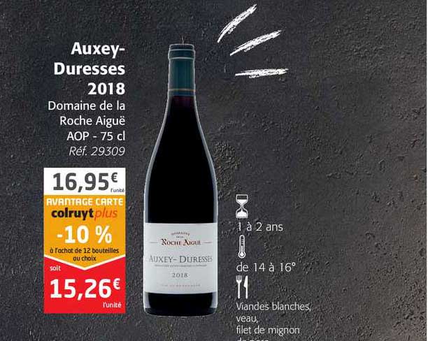 auxey-duresses 2018 domaine de la roche aiguë aop