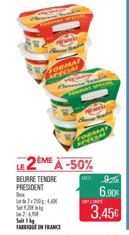 Beurre Tendre Président