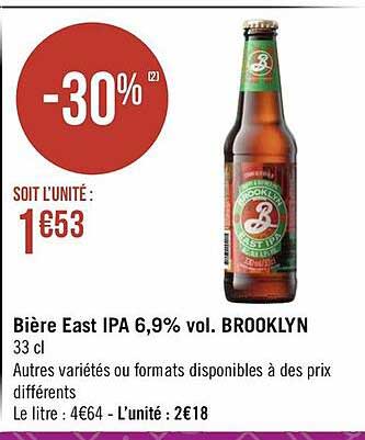 bière east ipa 6,9% vol. brooklin
