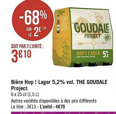 bière hop ! lager 5,2% the goudale project
