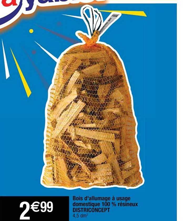 bois d'allumage à usage domestique 100 % résineux districoncept