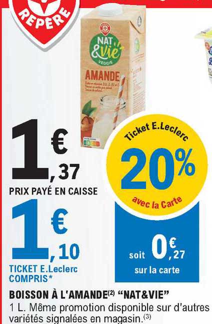 boisson à l'amande "nat&vie"