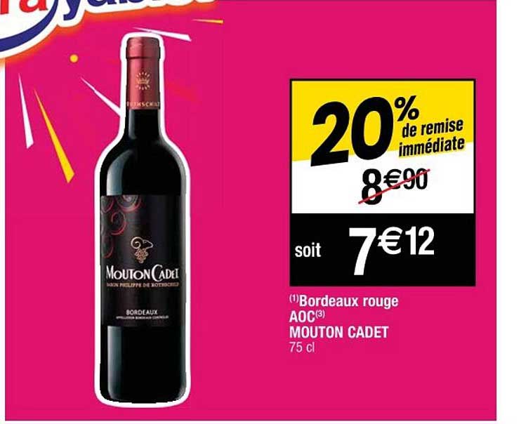 bordeaux rouge aoc mouton cadet