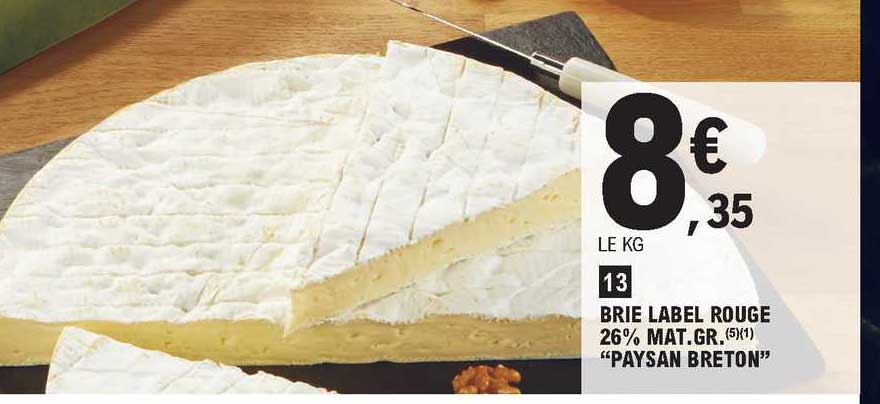 brie label rouge 26% mat. gr. "paysan breton"