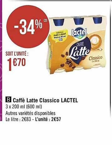 caffè latte classico lactel