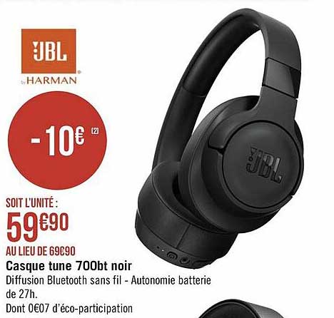 Casque Tune 700bt Noir