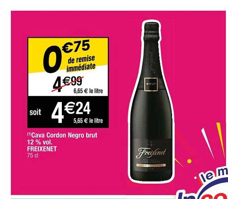 cava cordon negro brut 12% vol. freixenet