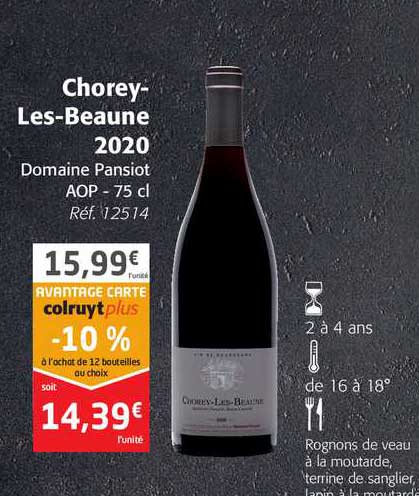 chorey les-beaune 2020 domaine pansiot aop