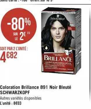 coloration brillance 891 noir bleuté schwarzkopf