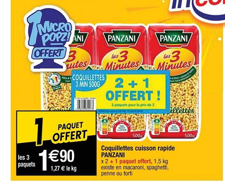 Coquillettes Cuisson Rapide Panzani