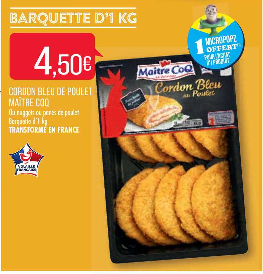 cordon bleu de poulet maître coq