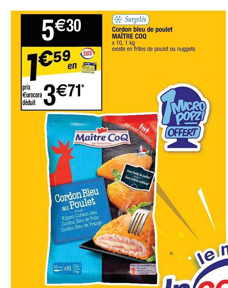 cordon bleu de poulet maître coq