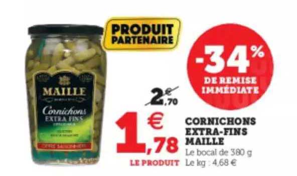 cornichons extra-fins maille