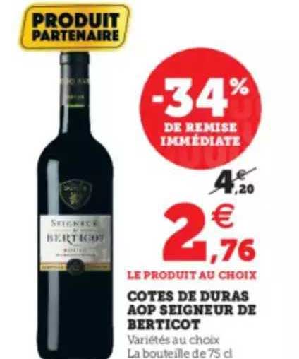 côtes de duras aop seigneur de berticot