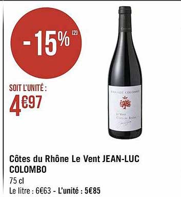 côtes du rhône le vent jean-luc colombo