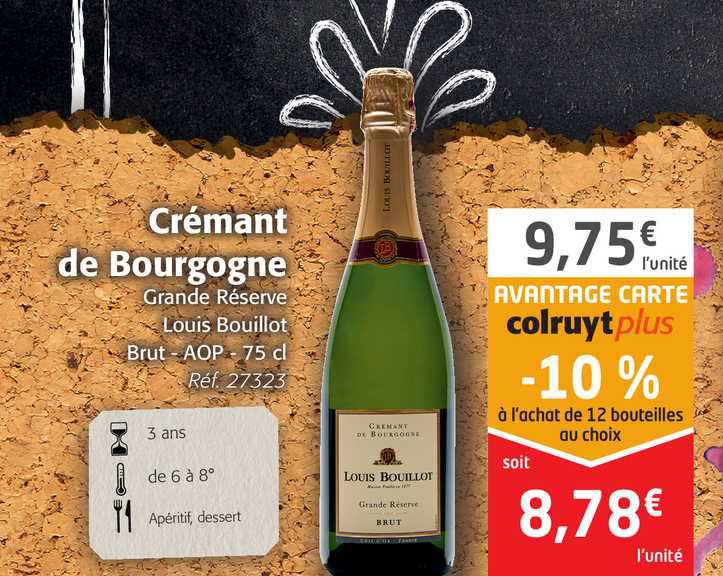 crémant de bourgogne grande réserve louis bouillot brut aop