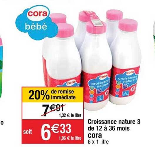 Croissance Nature 3 De 12 à 36 Mois Cora 20% De Remise Immédiate
