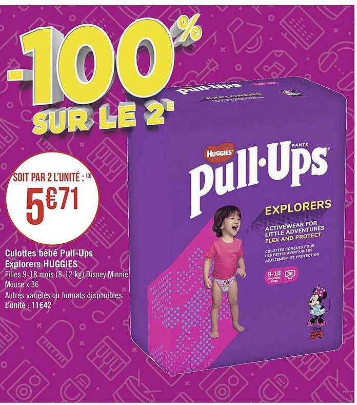 culottes bébé pull-ups explorers huggies