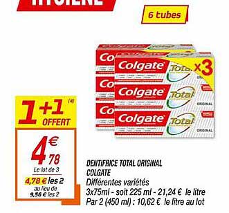 Dentifrice Total Original Colgate