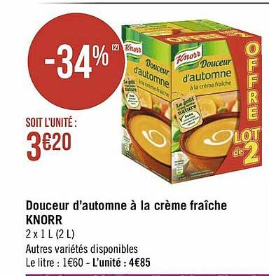 douceur d'automne à la crème fraîche knorr