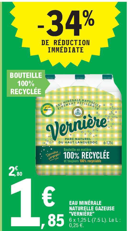 Eau Minérale Naturelle Gazeuse "vernière"