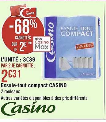 essuie-tout compact casino