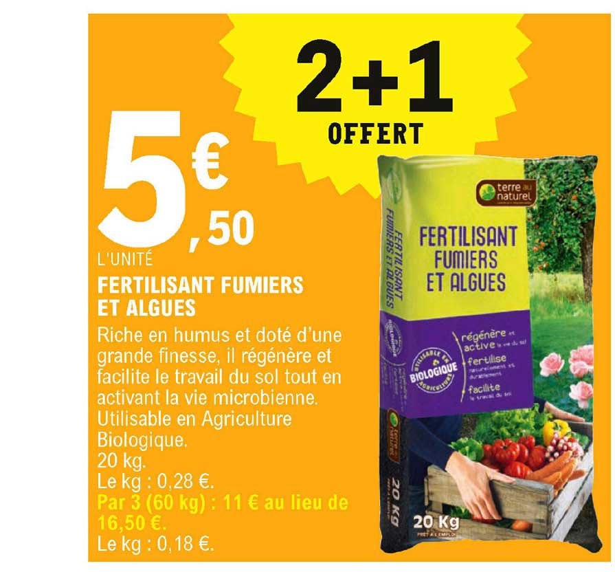 fertilisant fumiers et algues