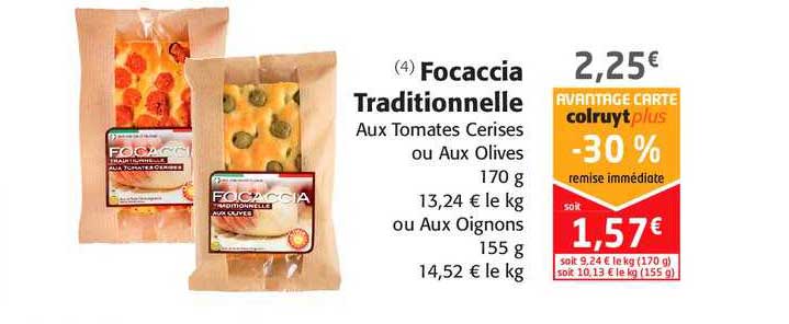 focaccia traditionelle