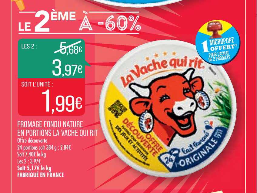 fromage fondu nature en portions la vache qui rit