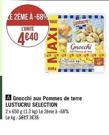 Gnocchi Aux Pommes De Terre Lustucru Sélection