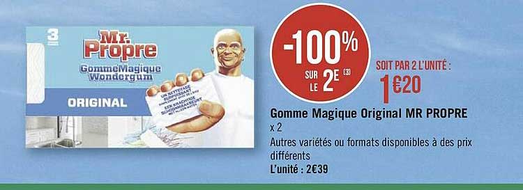 gomme magique original mr propre