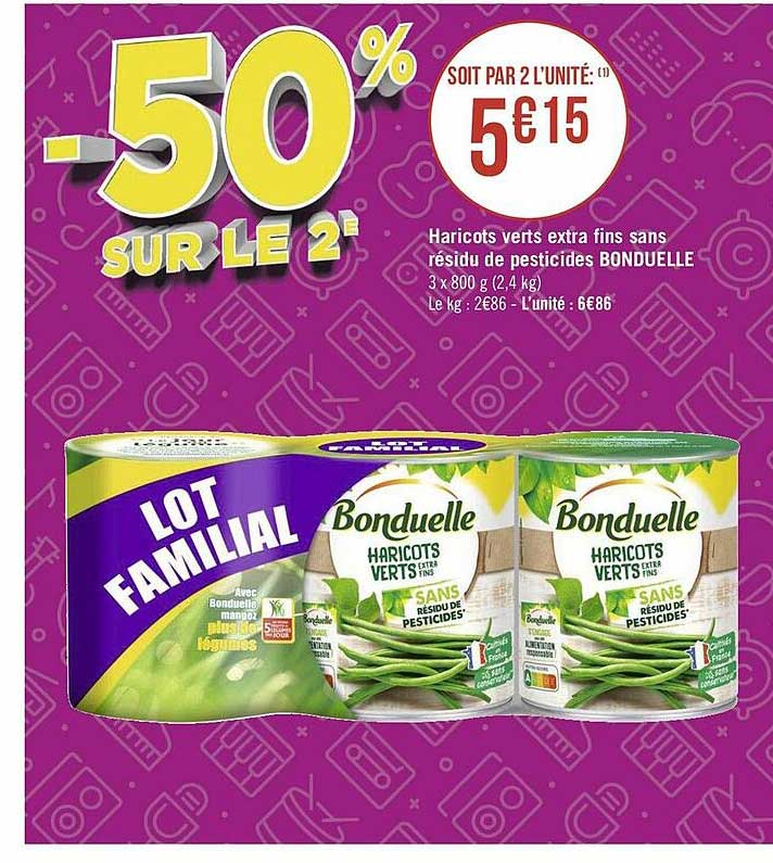 haricots verts extra fins sans résidu de pesticides bonduelle