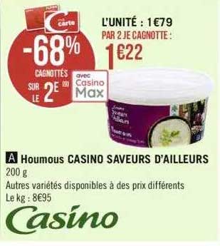 houmous casino saveurs d'ailleurs