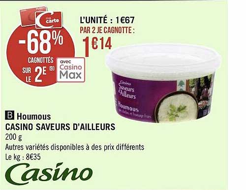 houmous casino saveurs d'ailleurs