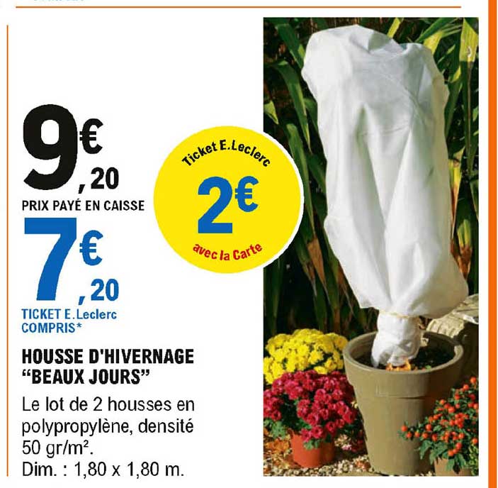 housse d'hivernage beaux jours