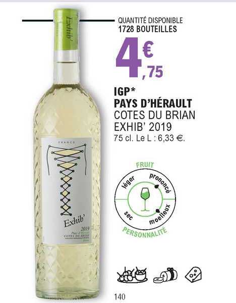 igp pays d'hérault côtes du brian exgib' 2019